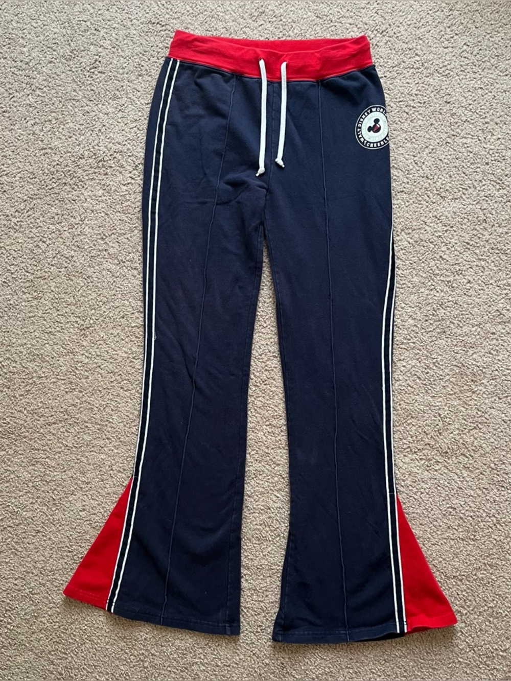 Vintage '90s Y2K Walt Disney World Cheerleader Flared Sweatpants Womens Size S